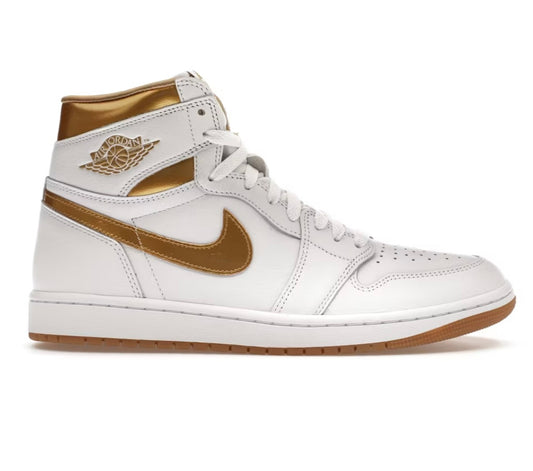 WMNSS AIR JORDAN 1 RETRO HI OG BLANC/ OR METALLIC