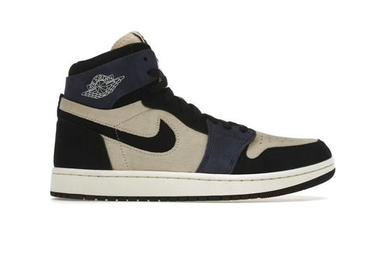 W AIRJORDAN 1 ZM AIR CMFT 2 MUSLIN BLACKENED BLUE