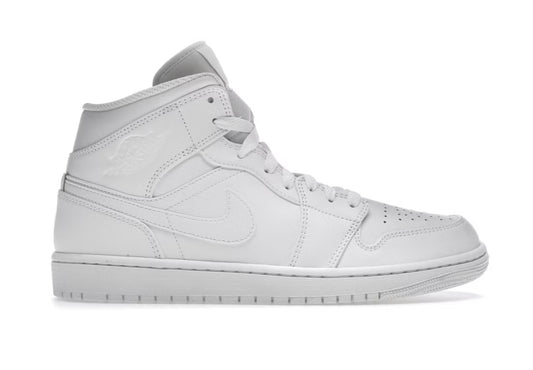 WMNS AIR JORDAN 1 MID TRIPLE WHITE